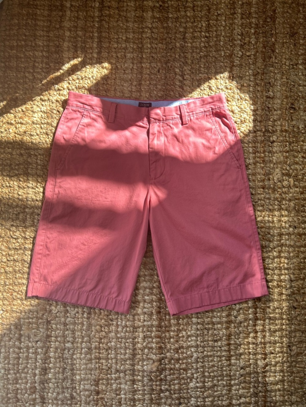 J. Crew Coral Zip-Front Shorts 33 W